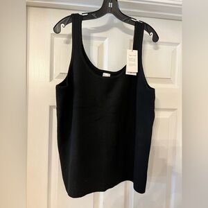 a new day Black Ribbed soft Tank Top- NWT SIZE 2X